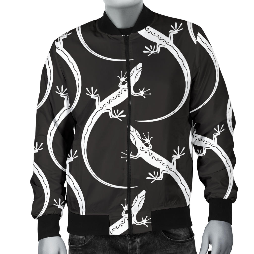 lizard Pattern Print Design 01 Men Bomber Jacket