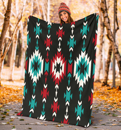 Native Pattern Print Design A08 Premium Blanket