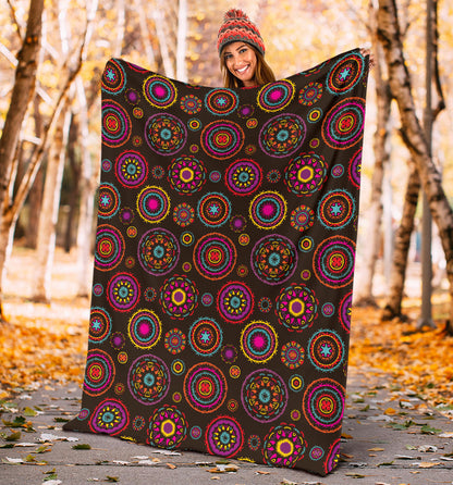 Bohemian Pattern Print Design 01 Premium Blanket