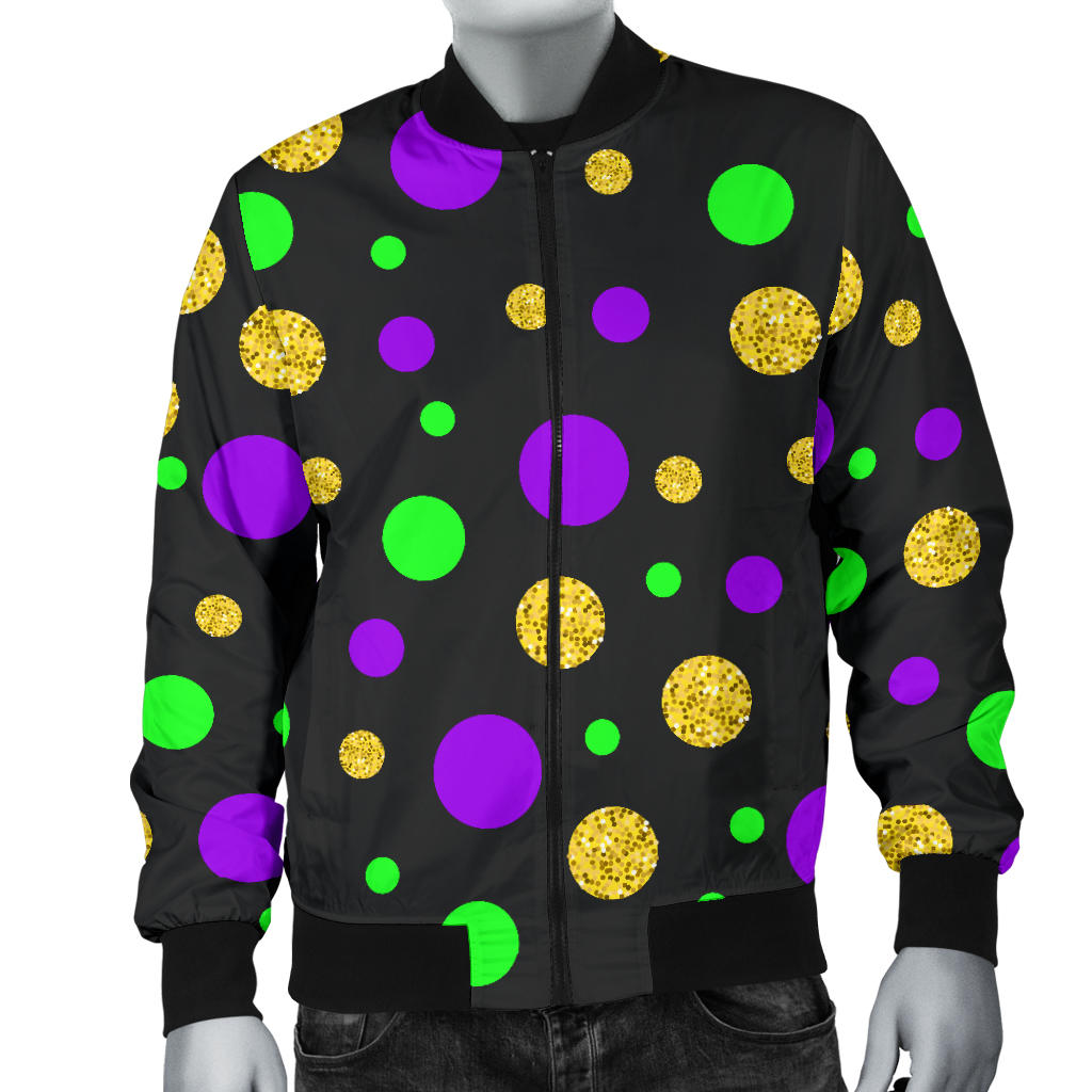 Mardi Gras Pattern Print Design 07 Men Bomber Jacket
