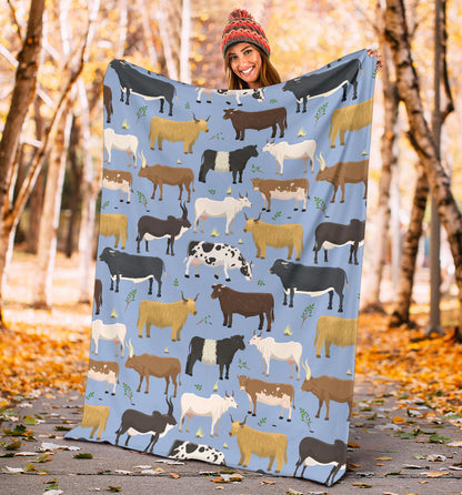 Cattle Pattern Print Design 02 Premium Blanket
