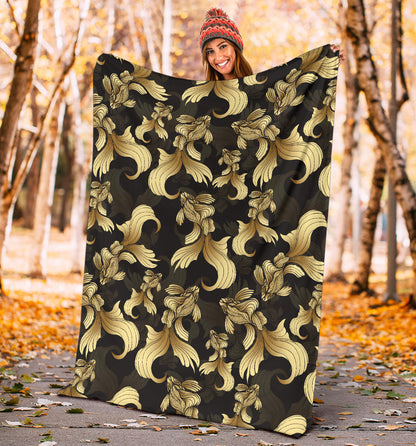 Goldfish Pattern Print Design 02 Premium Blanket