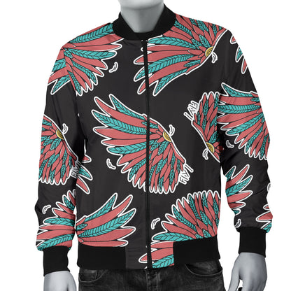 Angel Wings Pattern Print Design 05 Men Bomber Jacket