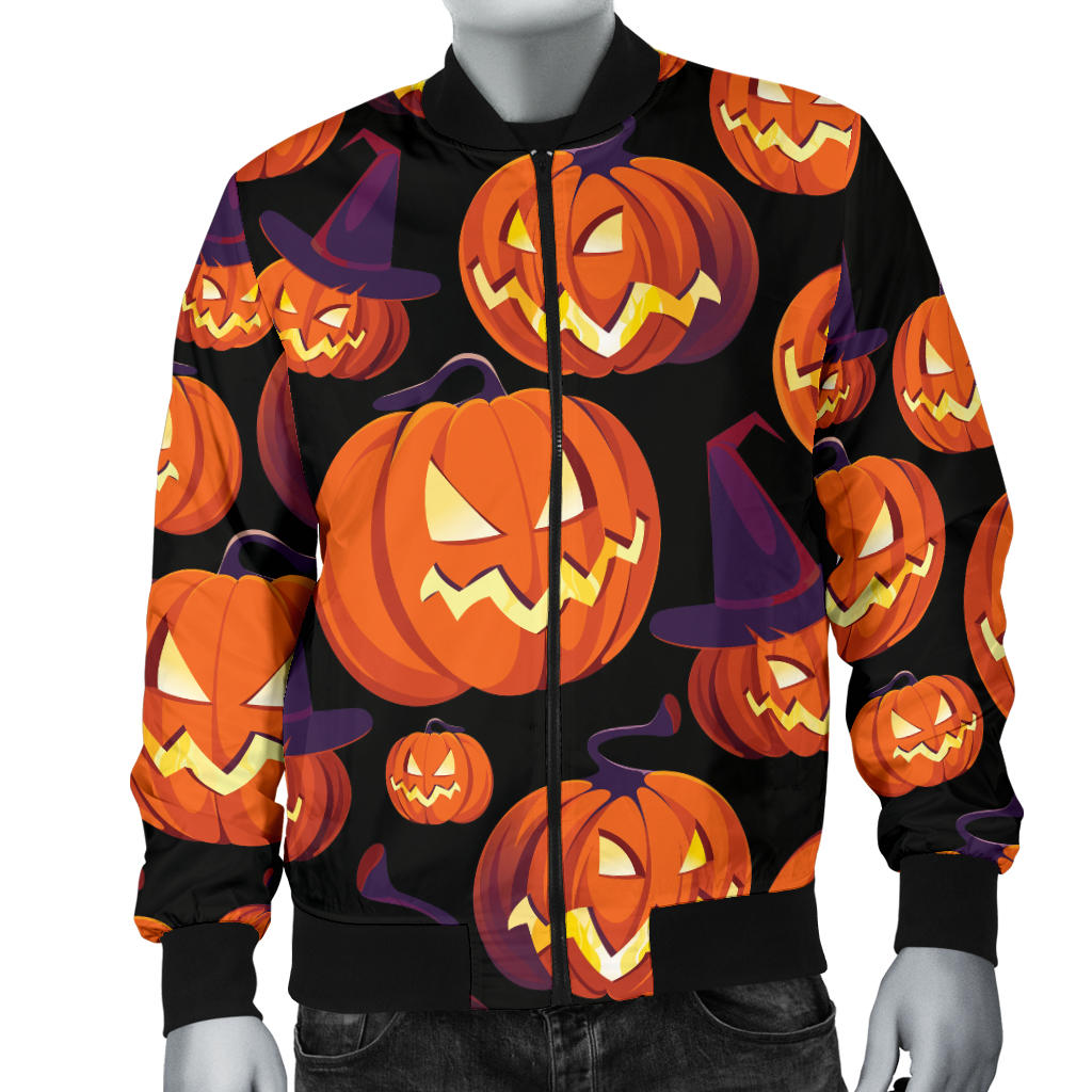 Halloween Pattern Print Design 04 Men Bomber Jacket