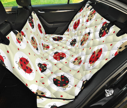 Ladybug Pattern Print Design 03 Rear Dog Car Seat Cover Hammock