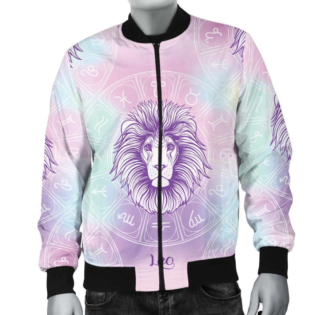 Leo Pattern Print Design 03 Men Bomber Jacket