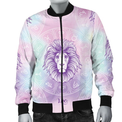 Leo Pattern Print Design 03 Men Bomber Jacket