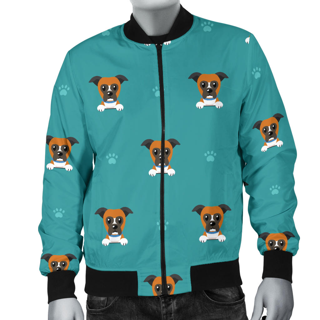 Boxers Pattern Print Design 03 Men Bomber Jacket