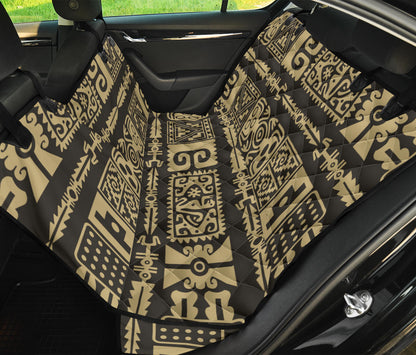 Mayan Pattern Print Design 03 Rear Dog Car Seat Cover Hammock