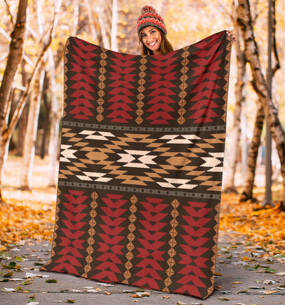 Native Pattern Print Design A02 Premium Blanket