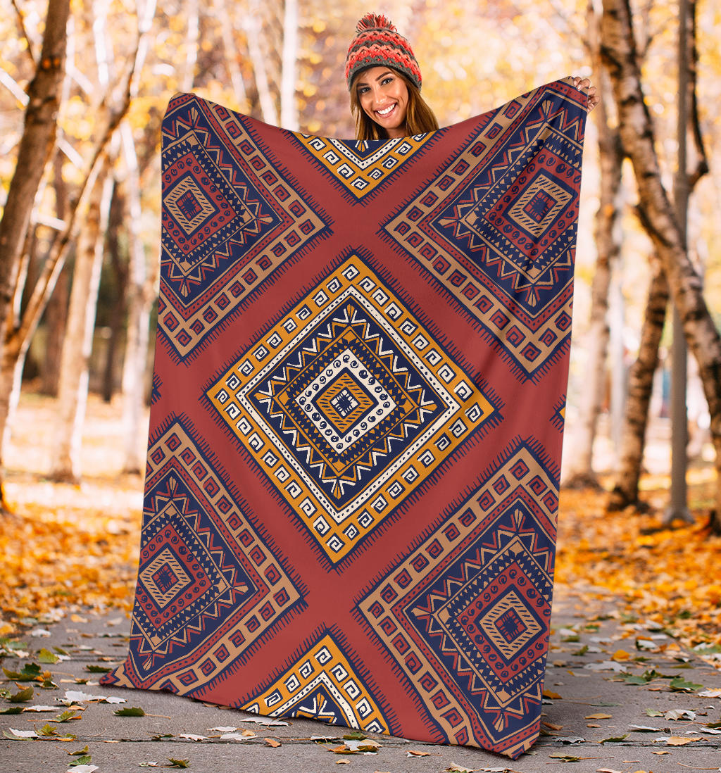 Native Pattern Print Design A06 Premium Blanket