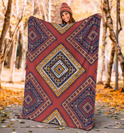 Native Pattern Print Design A06 Premium Blanket