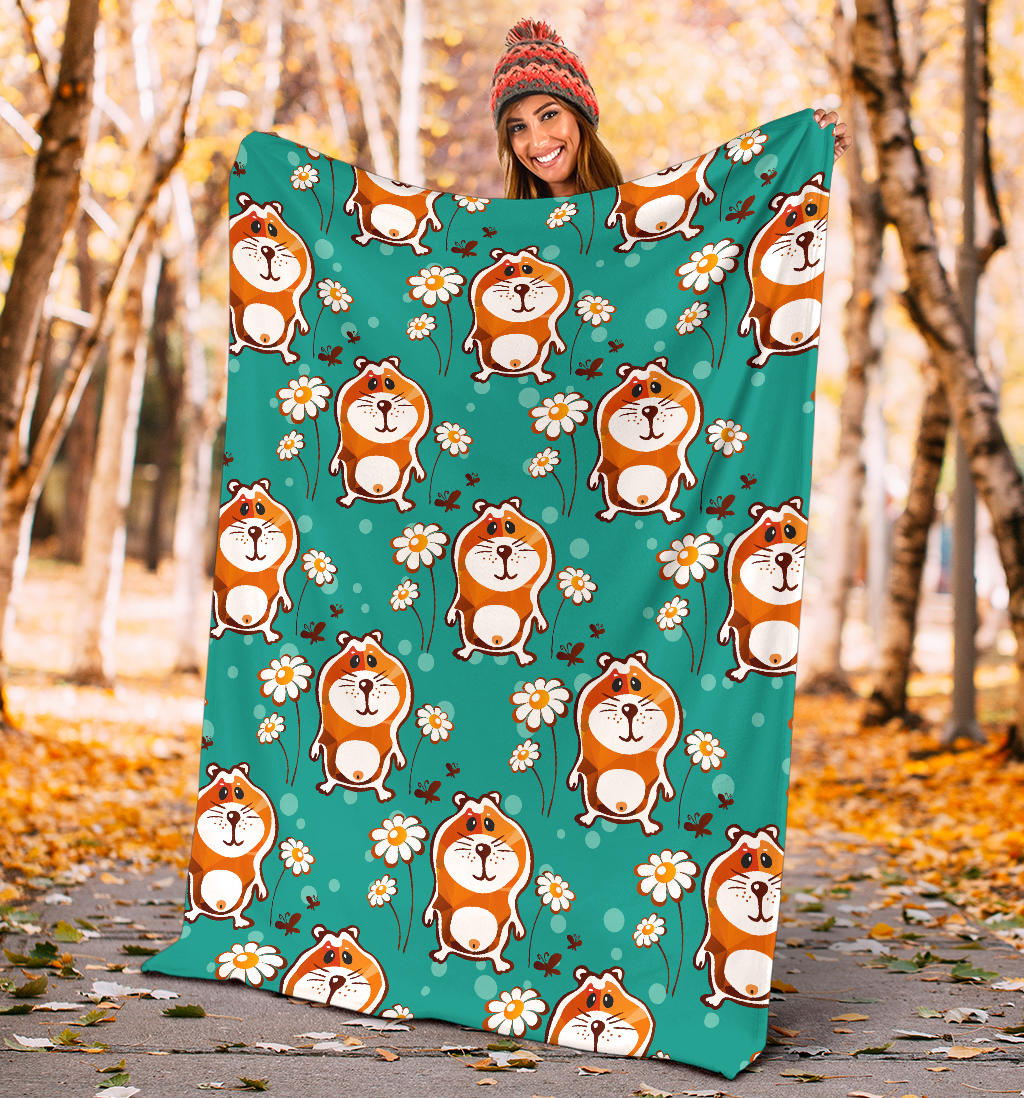 Hamster Pattern Print Design 01 Premium Blanket