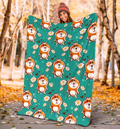 Hamster Pattern Print Design 01 Premium Blanket