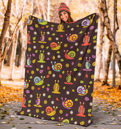 Snail Pattern Print Design 01 Premium Blanket