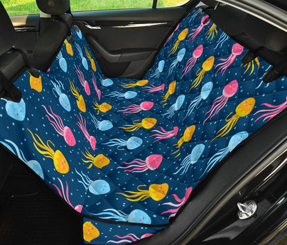 Jellyfish Pattern Print Design 04 Rear Dog Car Seat Cover Hammock