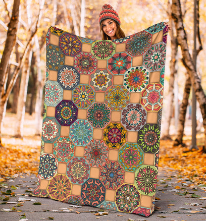 Boho Pattern Print Design 07 Premium Blanket