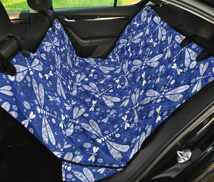 Dragonfly Pattern Print Design 03 Rear Dog Car Seat Cover Hammock