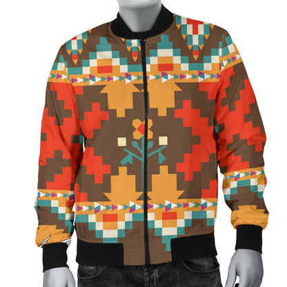 Native Pattern Print Design A01 Men Bomber Jacket