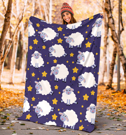 Sheep Pattern Print Design 03 Premium Blanket