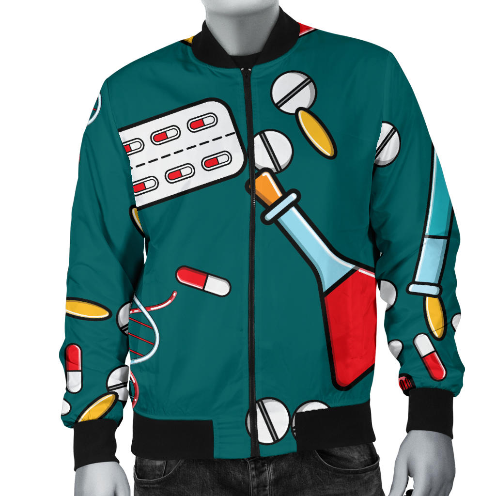 Nurse Pattern Print Design A05 Men Bomber Jacket