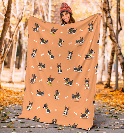 Basenji Pattern Print Design 01 Premium Blanket