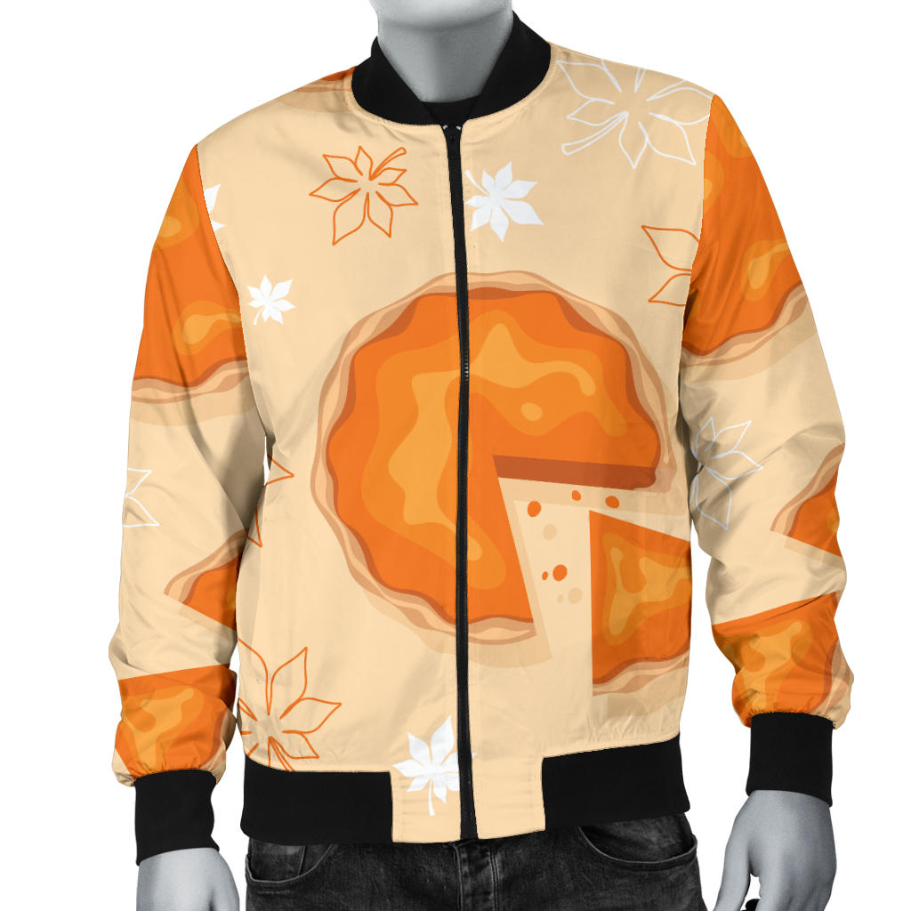 Pie Pattern Print Design A01 Men Bomber Jacket