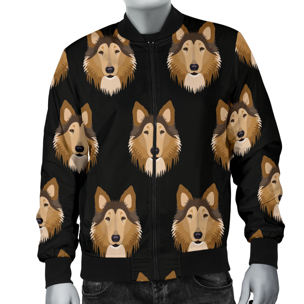 Collies Pattern Print Design 01 Men Bomber Jacket