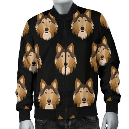 Collies Pattern Print Design 01 Men Bomber Jacket