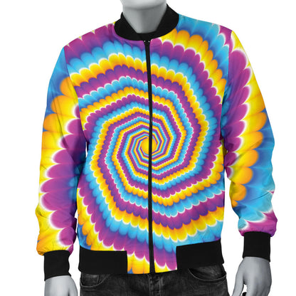Optical illusion Pattern Print Design A04 Men Bomber Jacket