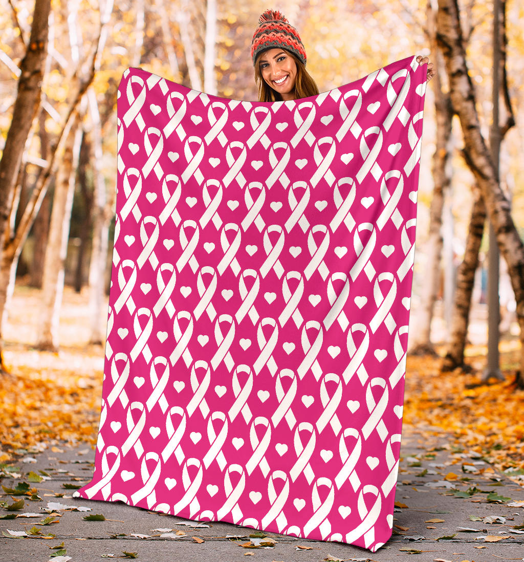 Breast cancer Pattern Print Design 05 Premium Blanket