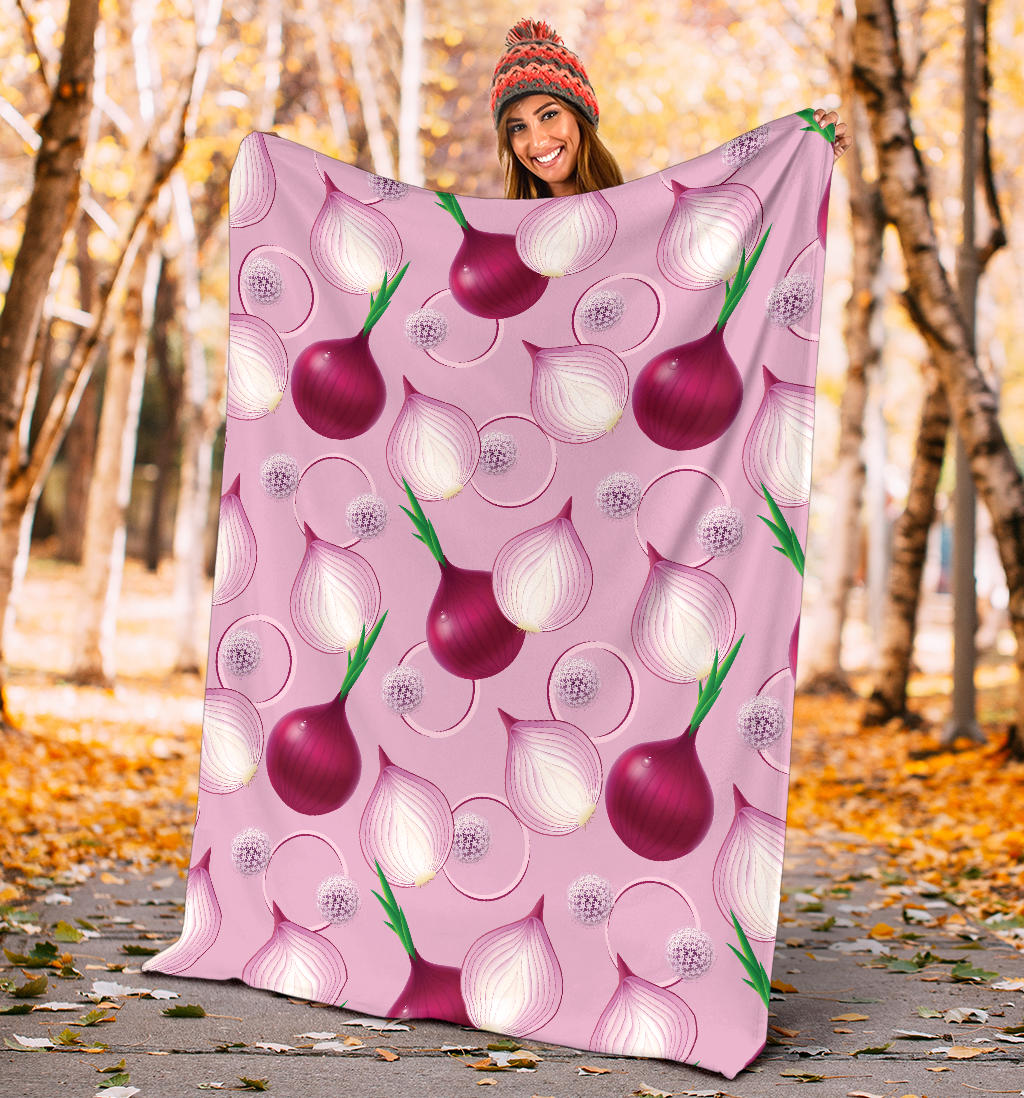 Onion Pattern Print Design A01 Premium Blanket