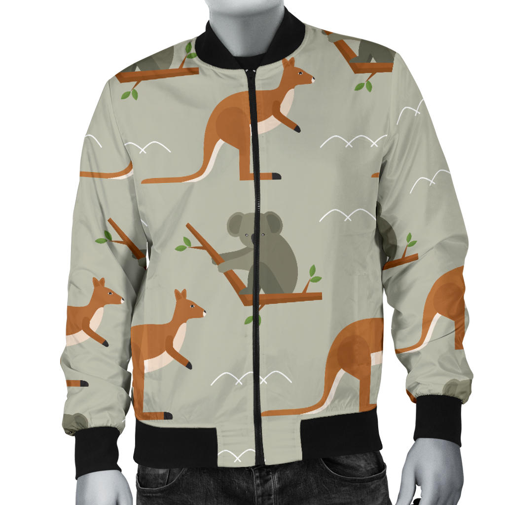 Koala Pattern Print Design 03 Men Bomber Jacket