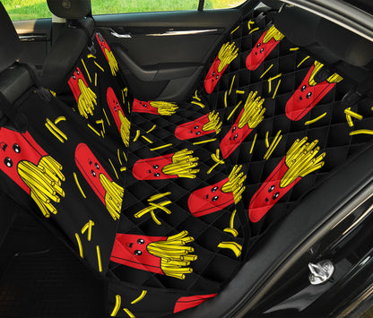 French Fried Pattern Print Design 03 Rear Dog Car Seat Cover Hammock