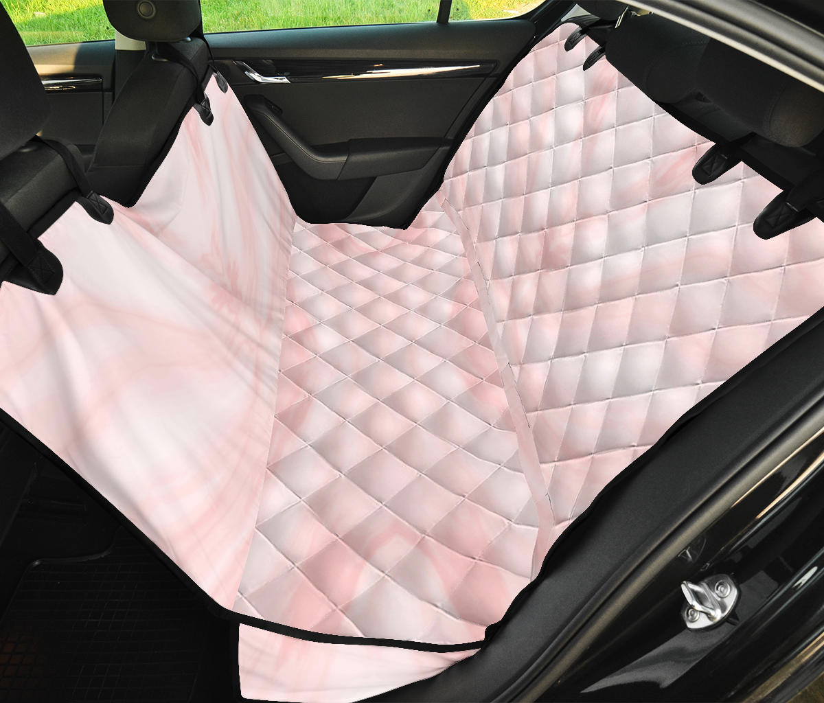 Marble Pattern Print Design 03 Rear Dog Car Seat Cover Hammock