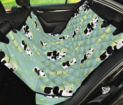 Panda Pattern Print Design A03 Rear Dog Car Seat Cover Hammock