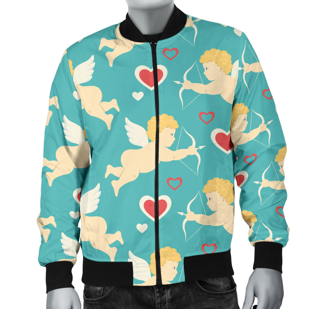 Cupid Pattern Print Design 01 Men Bomber Jacket