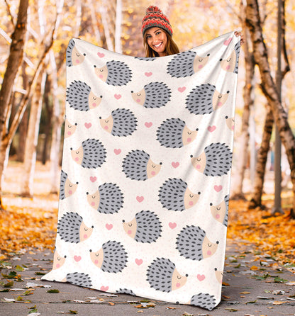 Hedgehog Baby Pattern Print Design 03 Premium Blanket