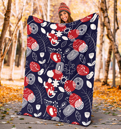 Nordic Pattern Print Design A02 Premium Blanket