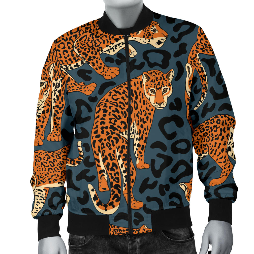Jaguar Pattern Print Design 04 Men Bomber Jacket
