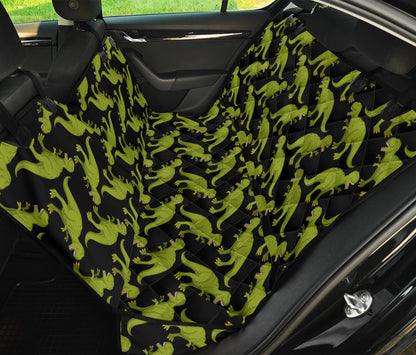 T Rex Pattern Print Design A02 Rear Dog Car Seat Cover Hammock