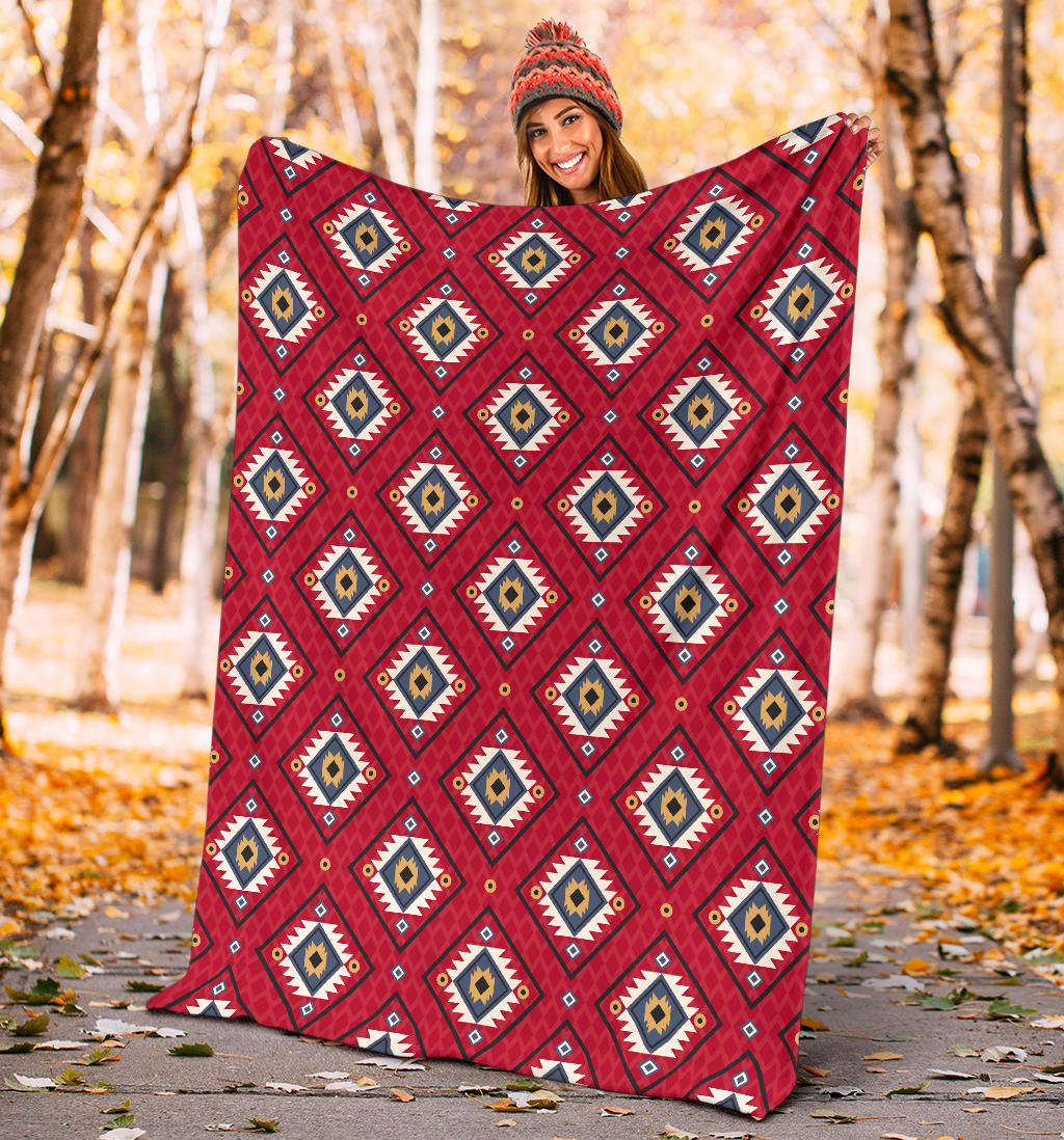 Aztec Pattern Print Design 10 Premium Blanket