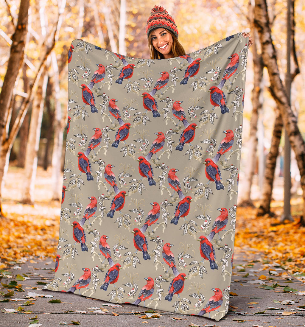 Birds Pattern Print Design 05 Premium Blanket