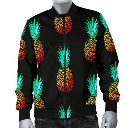 Pineapple Pattern Print Design A05 Men Bomber Jacket