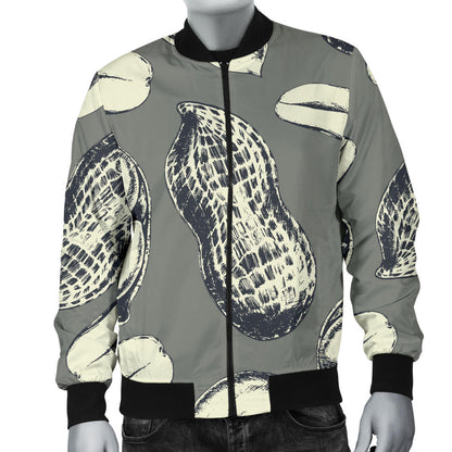 Peanut Pattern Print Design A01 Men Bomber Jacket