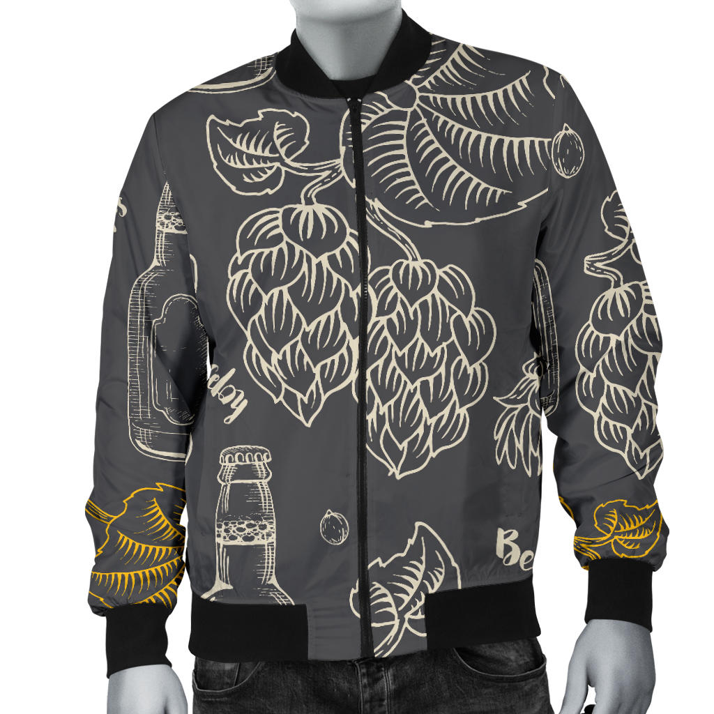 Hope Pattern Print Design 01 Men Bomber Jacket