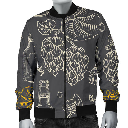 Hope Pattern Print Design 01 Men Bomber Jacket