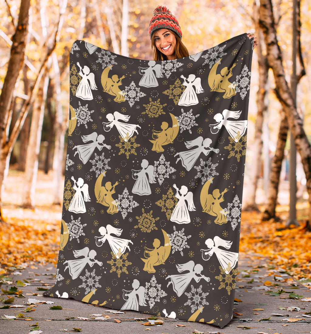 Angel Pattern Print Design 04 Premium Blanket