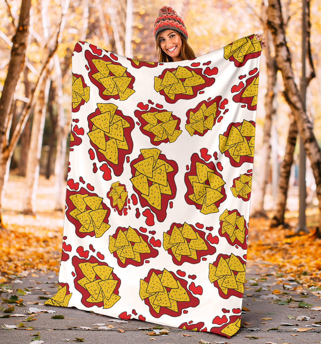 Nachos Pattern Print Design A03 Premium Blanket