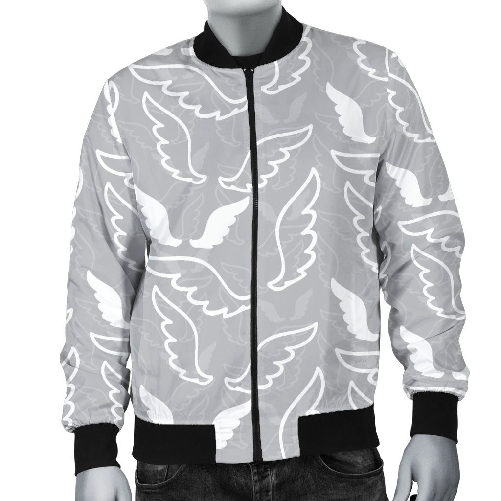 Angel Wings Pattern Print Design 01 Men Bomber Jacket